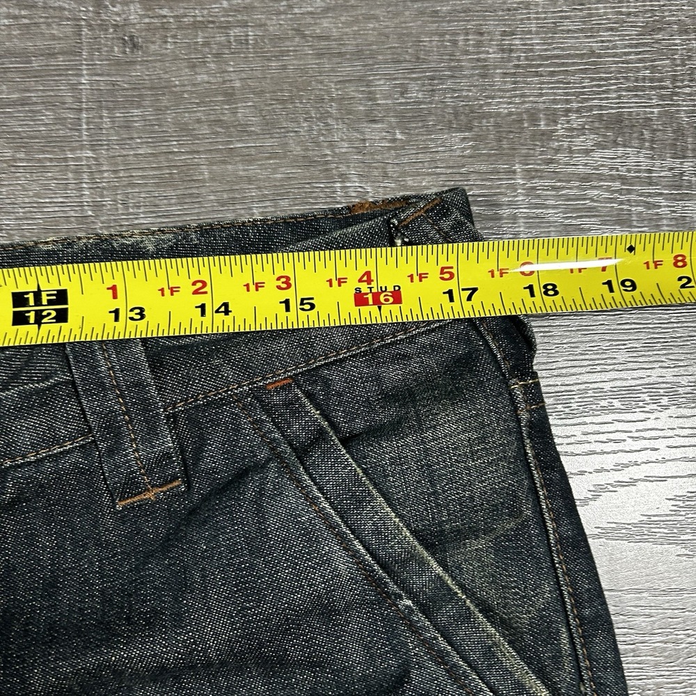 Choice Calvin Klein Flare Jeans Womens 30 Dark Wash New Y2K Beaded Wide Leg XLNG - Picture 3 of 8